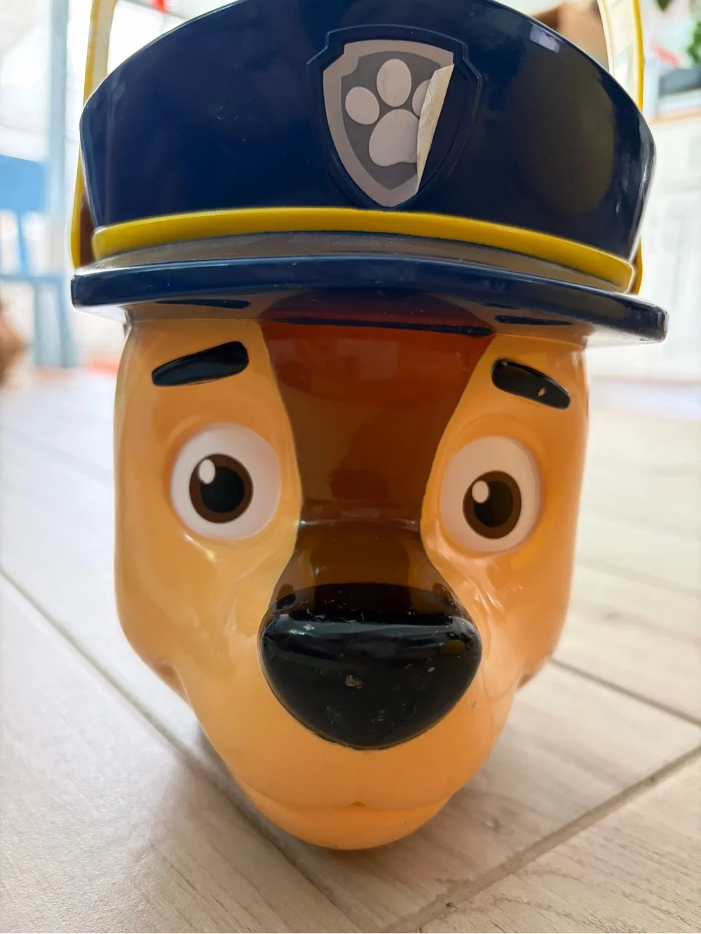 PAW Patrol Chase Character Bucket - Blue & Yellow Kids Toy